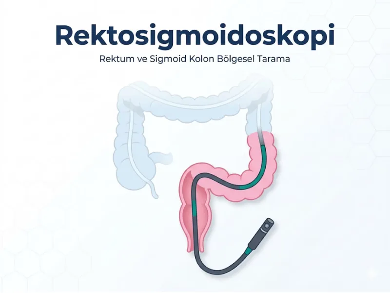 Rektosigmoidoskopi rektum ve sigmoid kolon bölgesel tarama