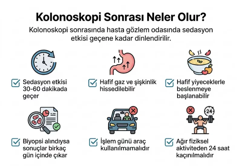 Kolonoskopi ile tespit edilen hastalıklar polip kanser kolit